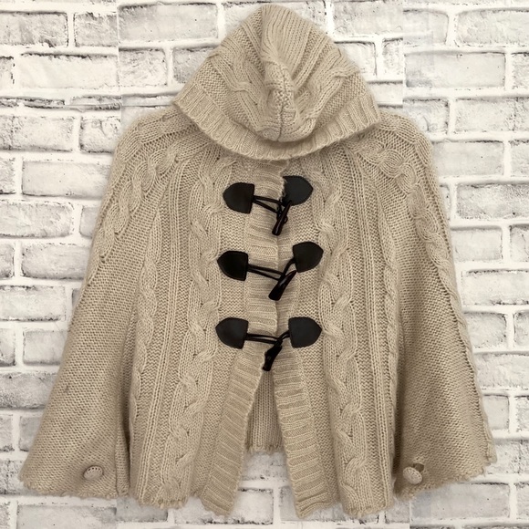 Max Short Cape with detail buttons, Tan size Small - Picture 2 of 7